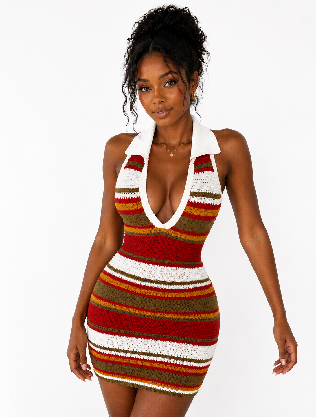 Burgundy SummerFine Crochet Dress